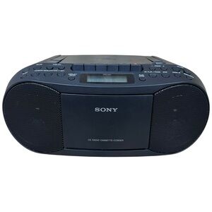 Sony CFD-S70 Black CD Cassette Boombox AM/FM Radio Headphone Jack AUX in